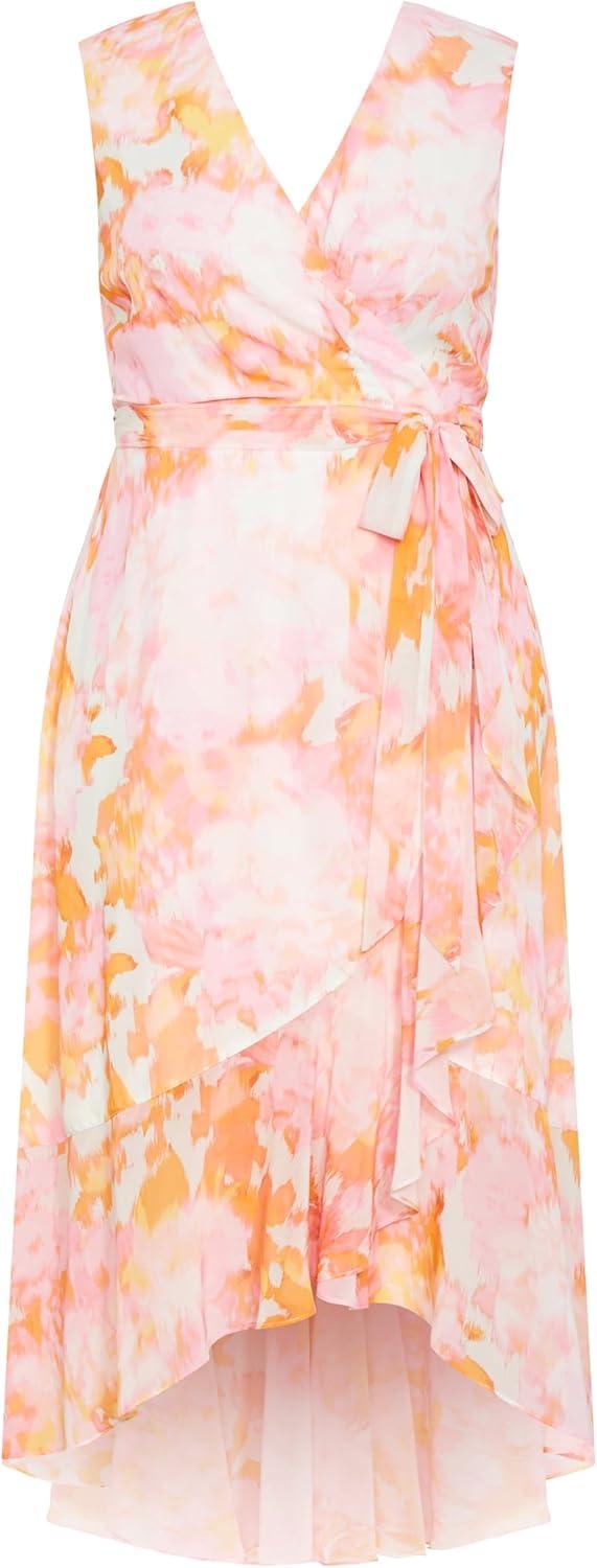 image:imageCity Chic Womens Cocktail Dress Averie MaxiPink Print