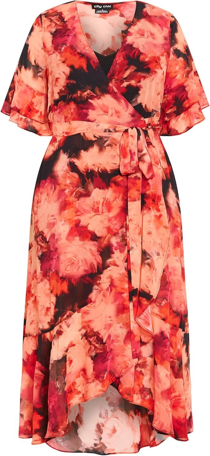 image:imageCity Chic Womens Cocktail Dress Hanna MaxiFloral