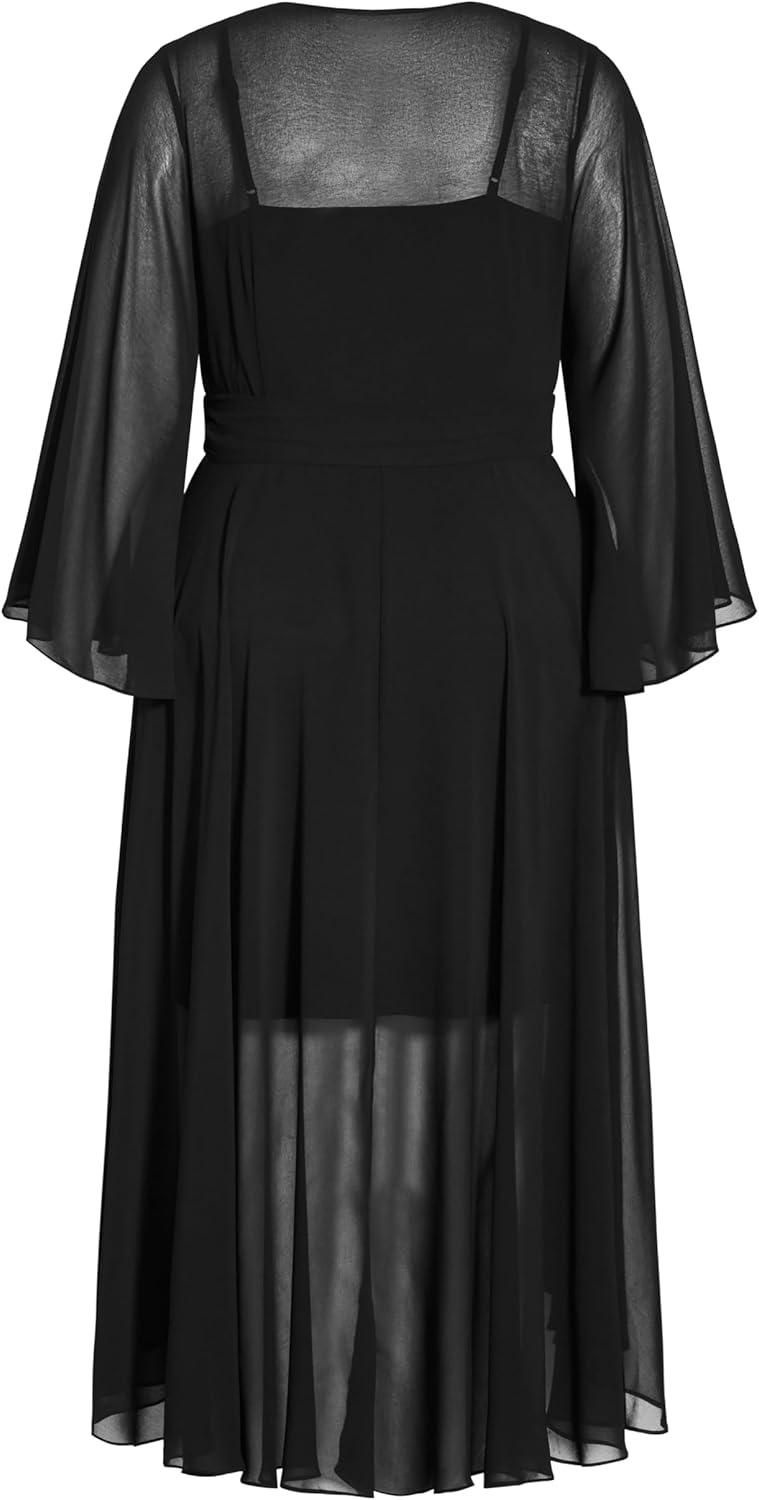 image:imageCity Chic Womens Plus Size Cocktail Dress Wrap MaxiBlack