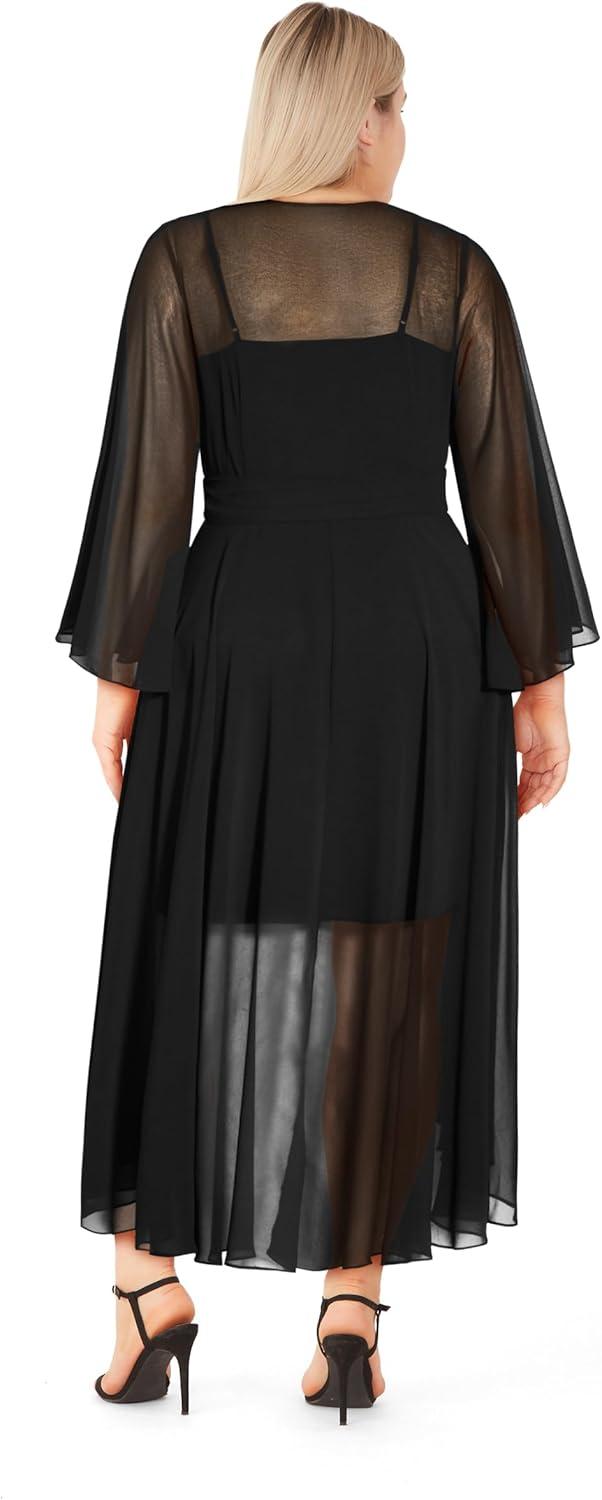 image:imageCity Chic Womens Plus Size Cocktail Dress Wrap MaxiBlack