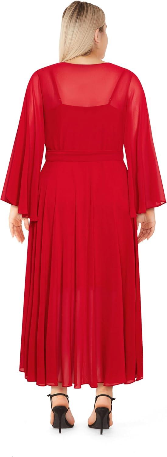 image:imageCity Chic Womens Plus Size Cocktail Dress Wrap MaxiRed