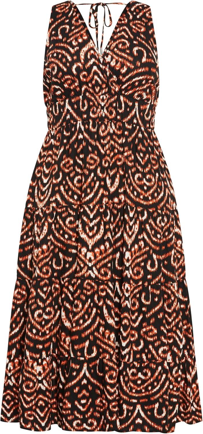 image:imageCity Chic Womens Plus Size Dress Becca Print MaxiBlack Print