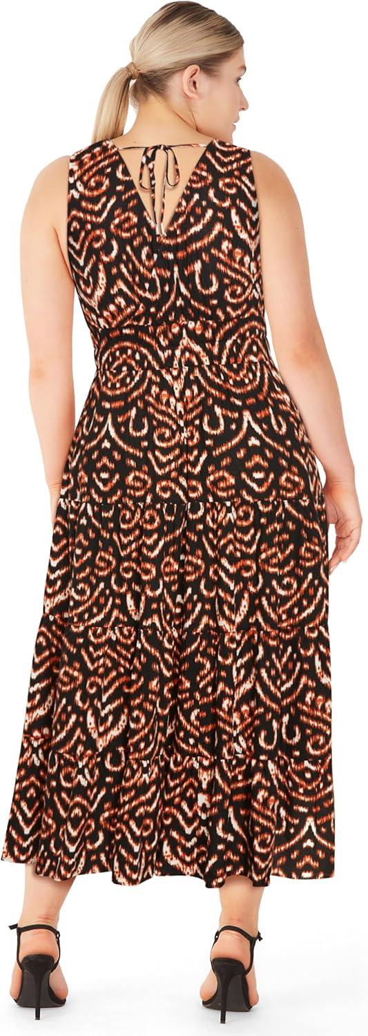 image:imageCity Chic Womens Plus Size Dress Becca Print MaxiBlack Print