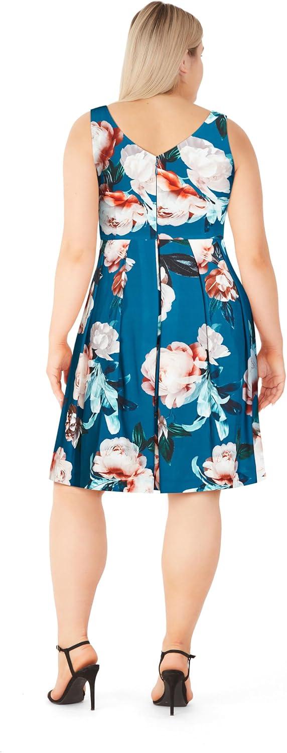image:imageCity Chic Womens Plus Size Dress DariaTeal Print