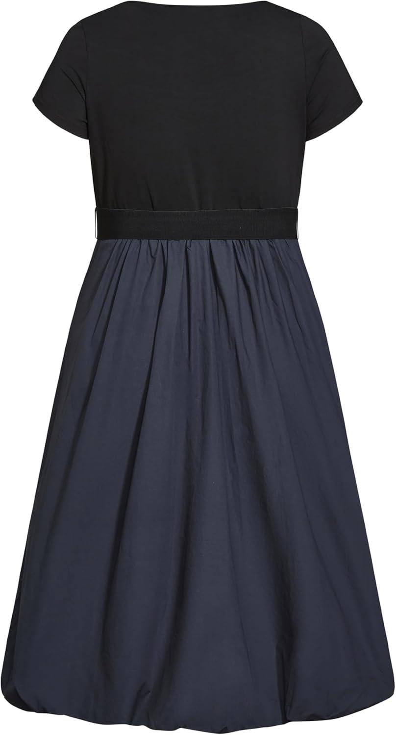 image:imageCity Chic Womens Plus Size Dress Lux DaysNavy Print