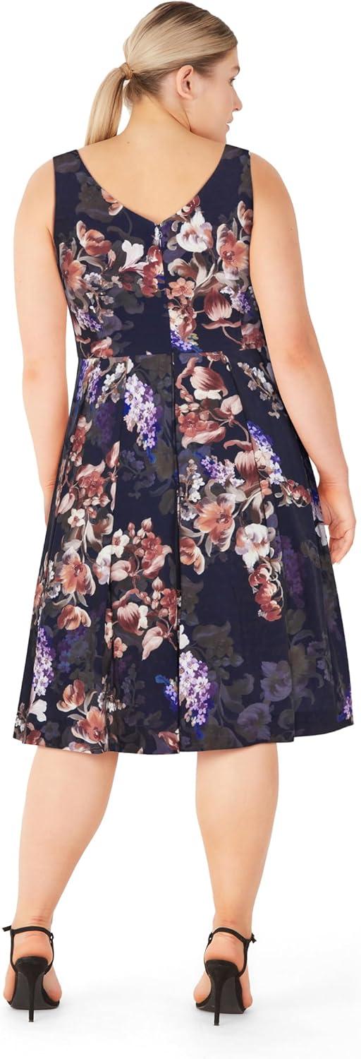 image:imageCity Chic Womens Plus Size Dress Ora PrintNavy Print