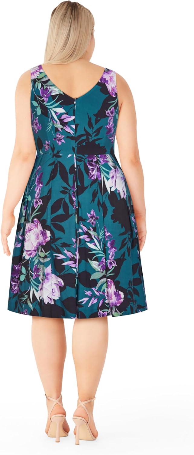 image:imageCity Chic Womens Plus Size Dress Ora PrintTeal Bloom