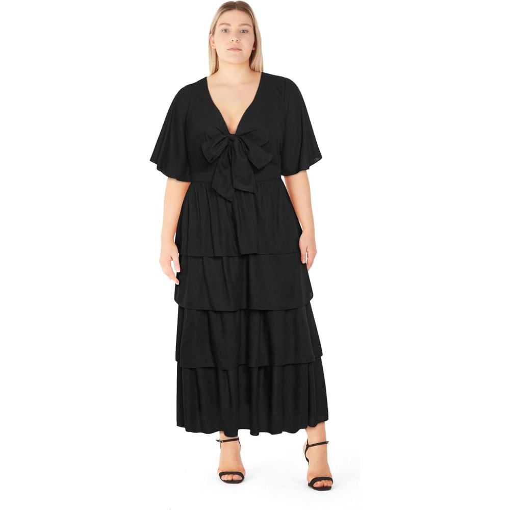 image:imageCity Chic Womens Dress  Maya TieBlack