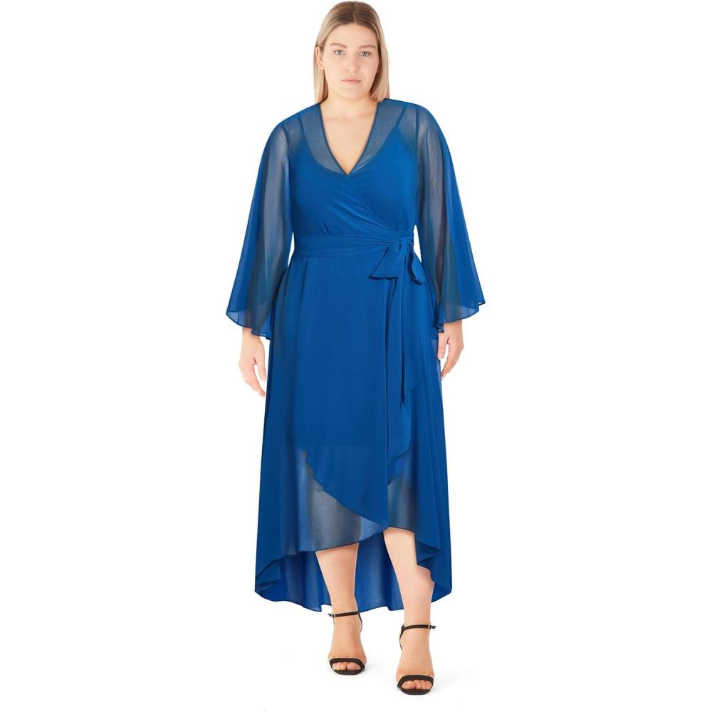 image:imageCity Chic Womens Plus Size Cocktail Dress Wrap MaxiBlue