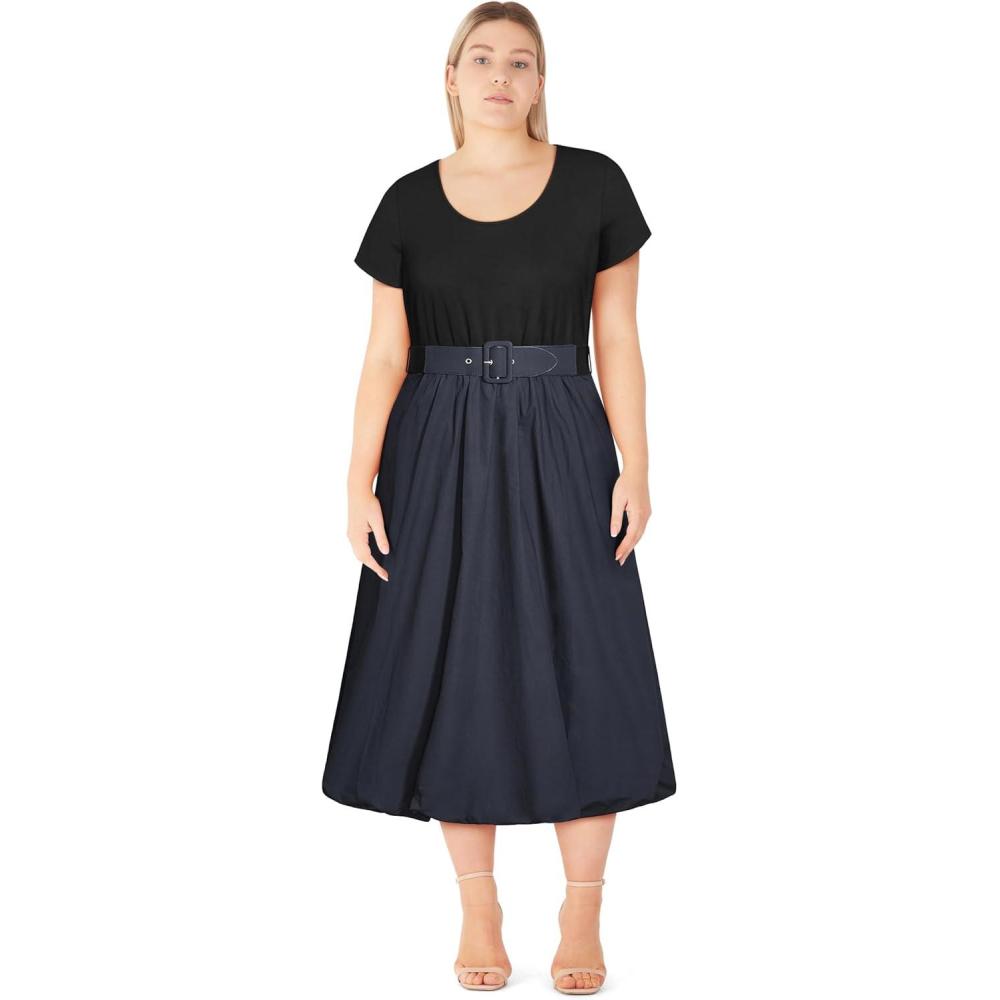 image:imageCity Chic Womens Plus Size Dress Lux DaysNavy Print