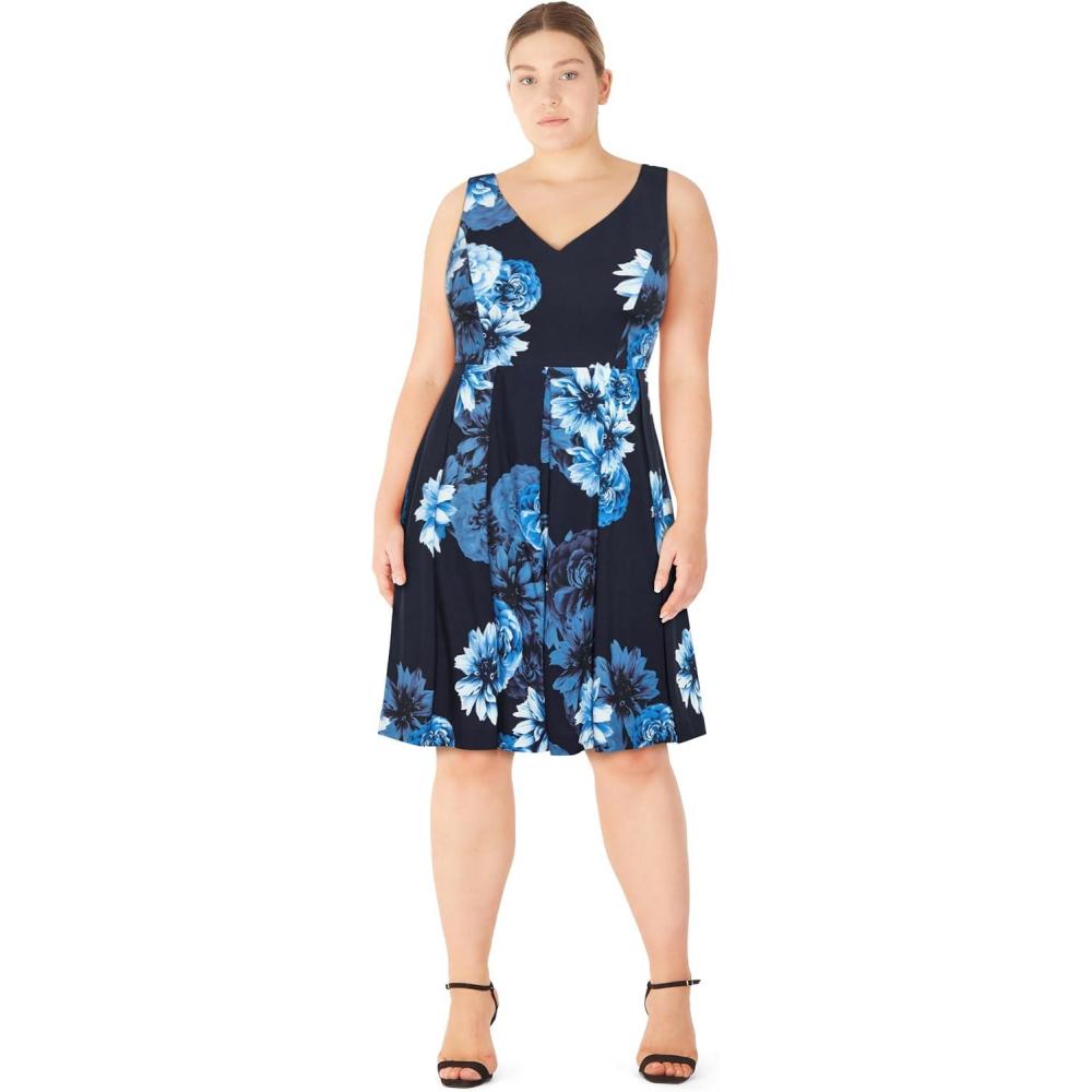 image:imageCity Chic Womens Plus Size Dress Ora PrintNavy Bloom