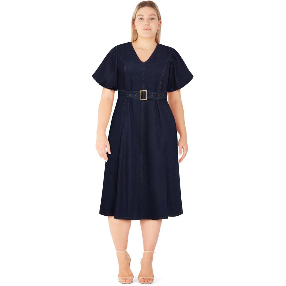 image:imageCity Chic Womens Plus Size Dress  Sable DelilahDark Denim