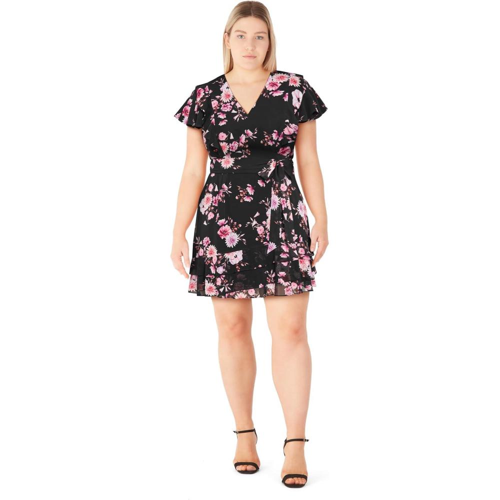 image:imageCity Chic Womens Plus Size Dress  Serene PrintBlack Bloom