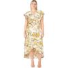 image:imageCity Chic Womens Cocktail Dress  Flare Tier Print MaxiYellow Floral