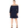 image:imageCity Chic Womens Plus Size Dress  Maya FrillsNavy