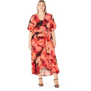 City Chic Womens Cocktail Dress – Hanna Maxi(Floral)