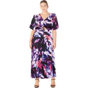 City Chic Womens Cocktail Dress – Tayla Print(Neon Print)