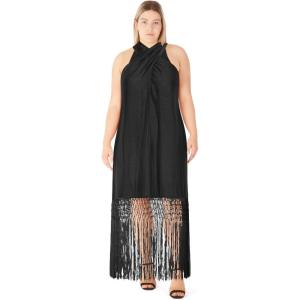 City Chic Womens Dress – Isla Fringe(Black)