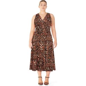 City Chic Women’s Plus Size Dress – Becca Print Maxi(Black Print)