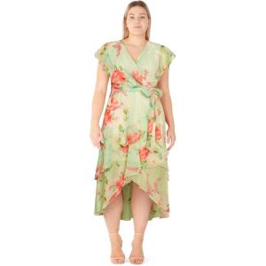 City Chic Women’s Plus Size Dress – Flare Tier Print Maxi(Petal Print)