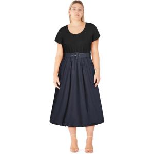 City Chic Women’s Plus Size Dress – Lux Days(Navy Print)