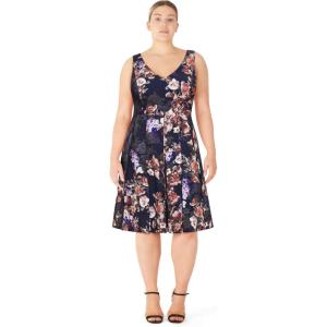 City Chic Women’s Plus Size Dress – Ora Print(Navy Print)