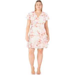 City Chic Women’s Plus Size Dress – Serene Print(Ivory Bloom)
