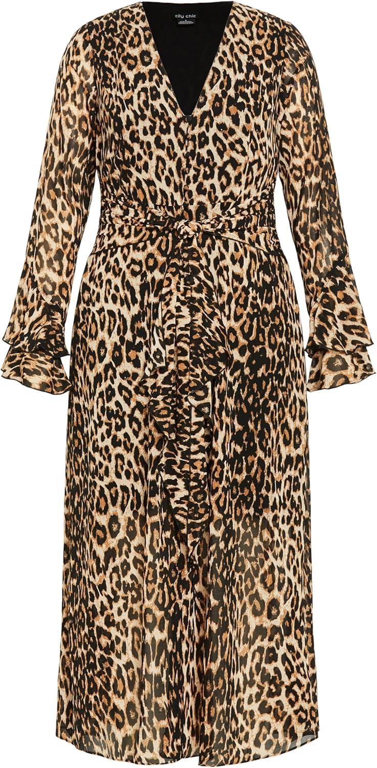 image:imageCity Chic Womens Dress Carter MaxiLeopard