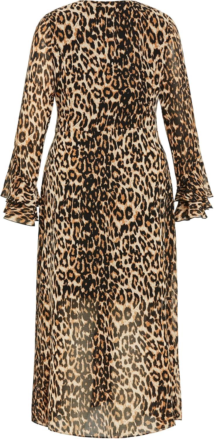 image:imageCity Chic Womens Dress Carter MaxiLeopard