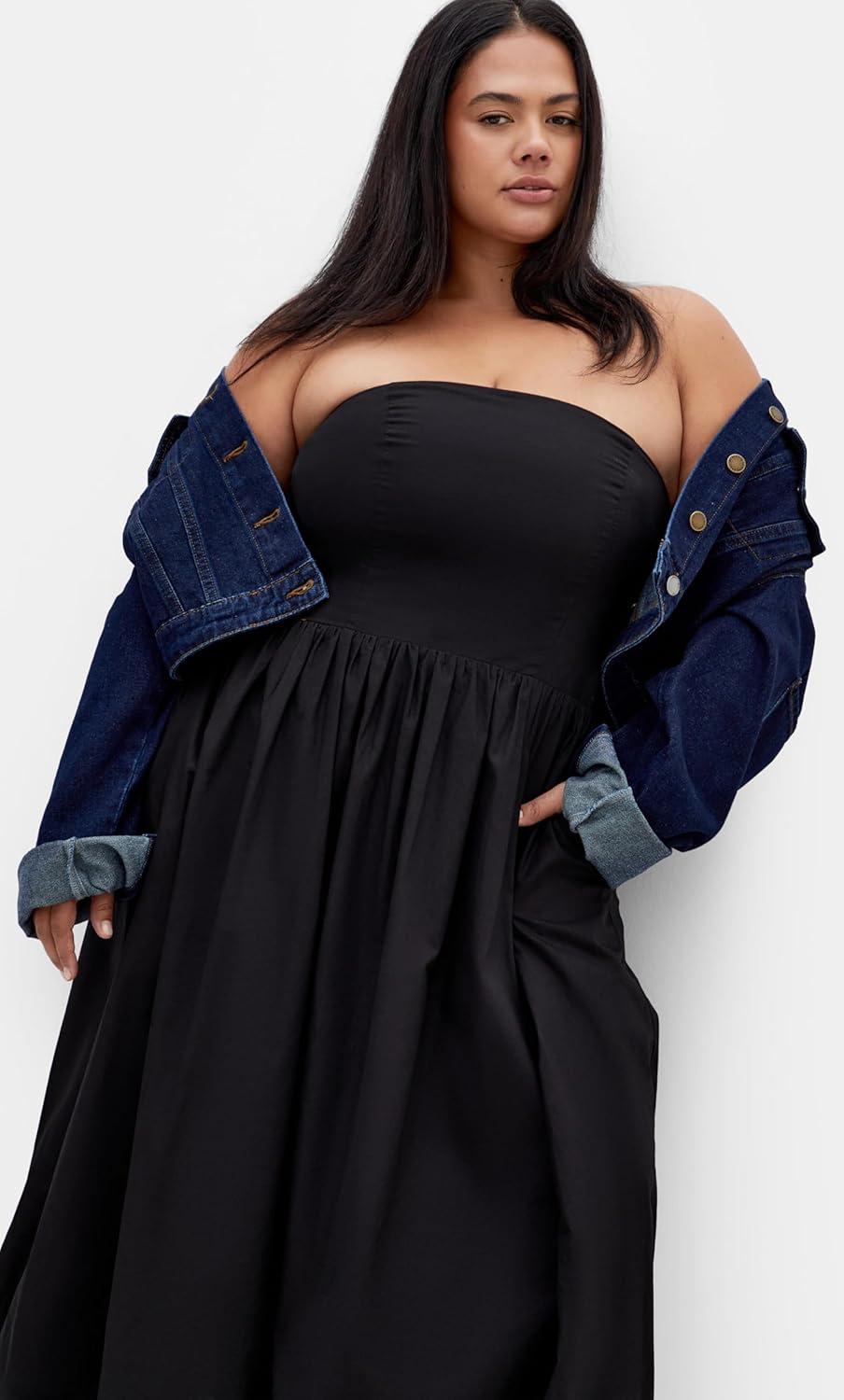 image:imageCity Chic Womens Plus Size Cocktail Dress Alina MaxiBlack