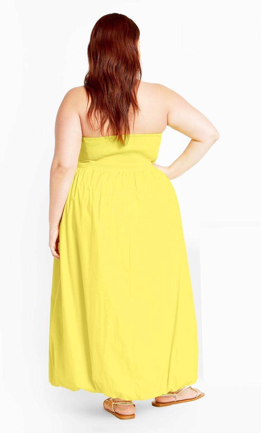 image:imageCity Chic Womens Plus Size Cocktail Dress Alina MaxiYellow