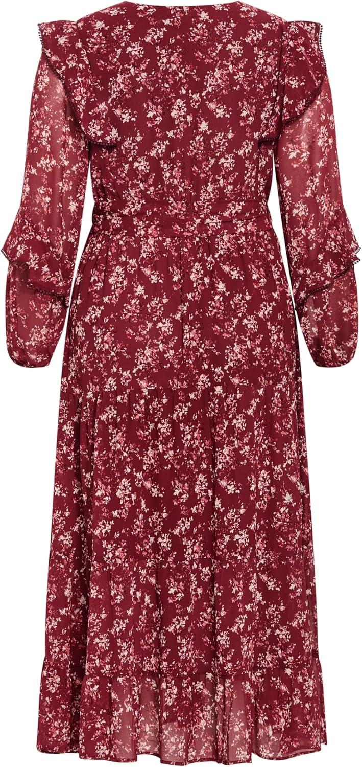 image:imageCity Chic Womens Plus Size Cocktail Dress Arielle MaxiRed Floral