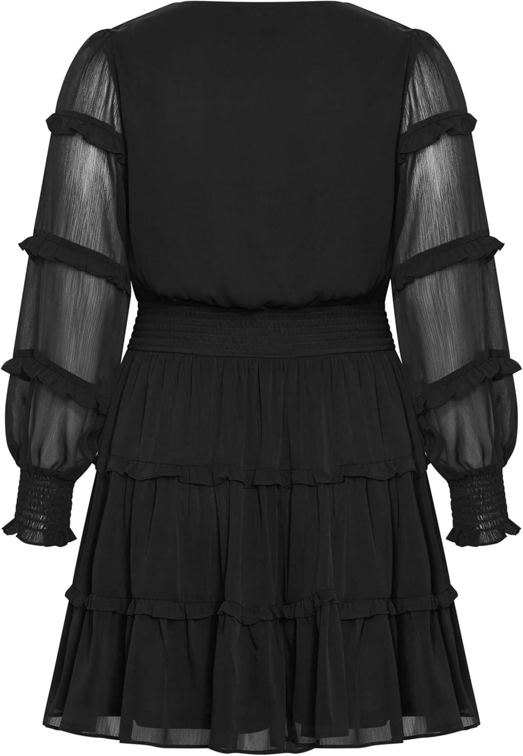 image:imageCity Chic Womens Plus Size Cocktail Dress Daisy JuneBlack