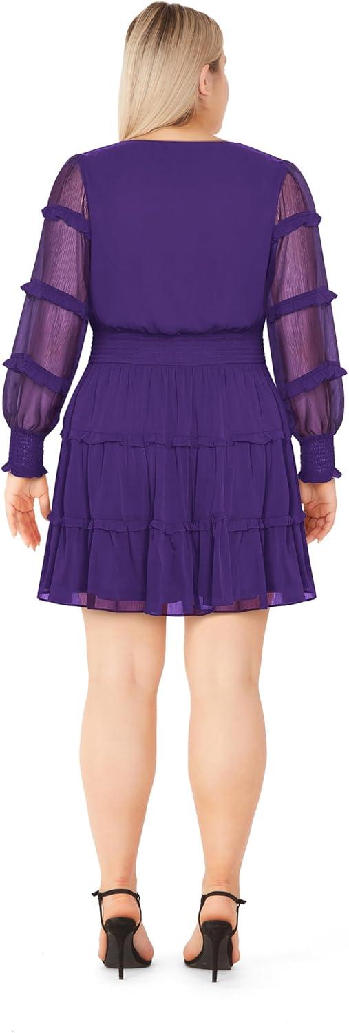 image:imageCity Chic Womens Plus Size Cocktail Dress Daisy JunePurple