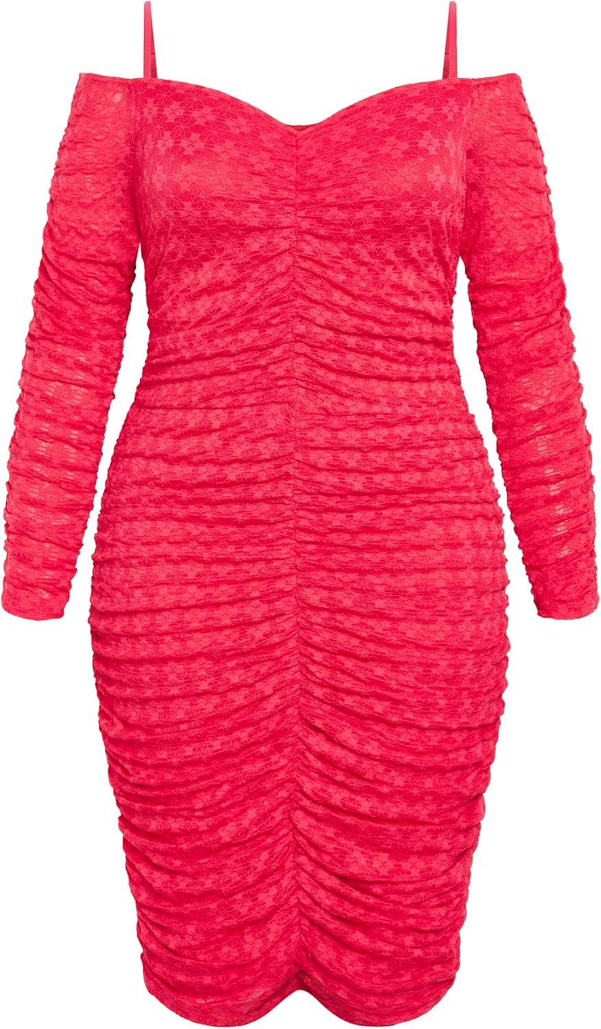 image:imageCity Chic Womens Plus Size Cocktail Dress EsmeraldaPop Pink
