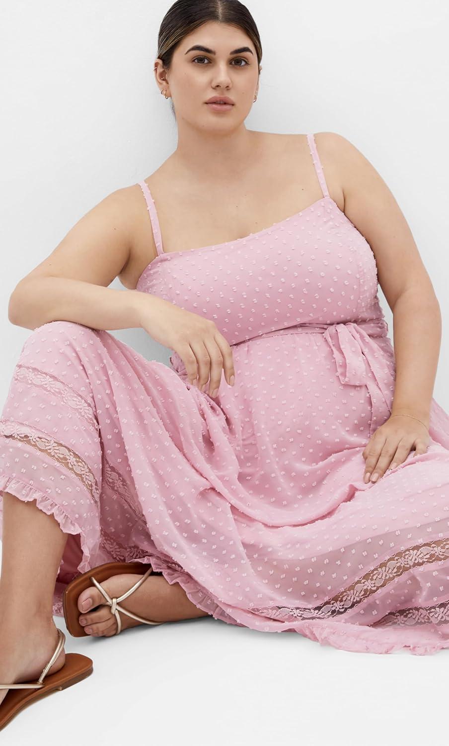 image:imageCity Chic Womens Plus Size Cocktail Dress Flirty NaturePink