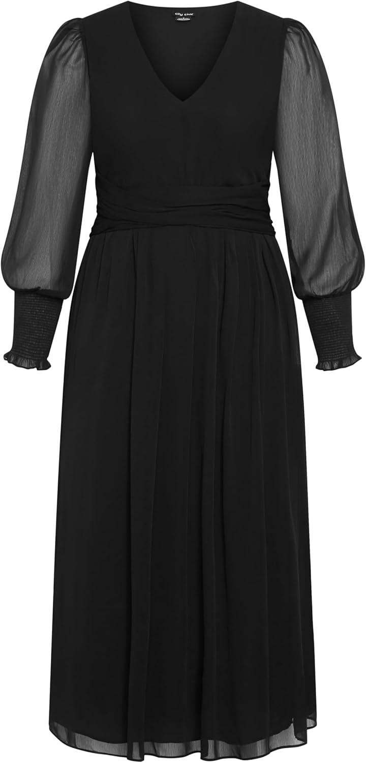 image:imageCity Chic Womens Plus Size Cocktail Dress Halo MaxiBlack