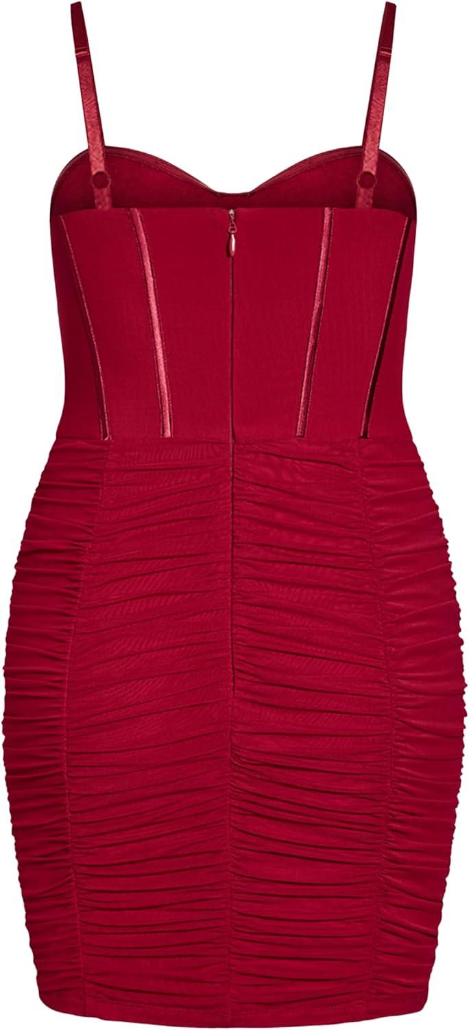 image:imageCity Chic Womens Plus Size Cocktail Dress Lexi MeshRed