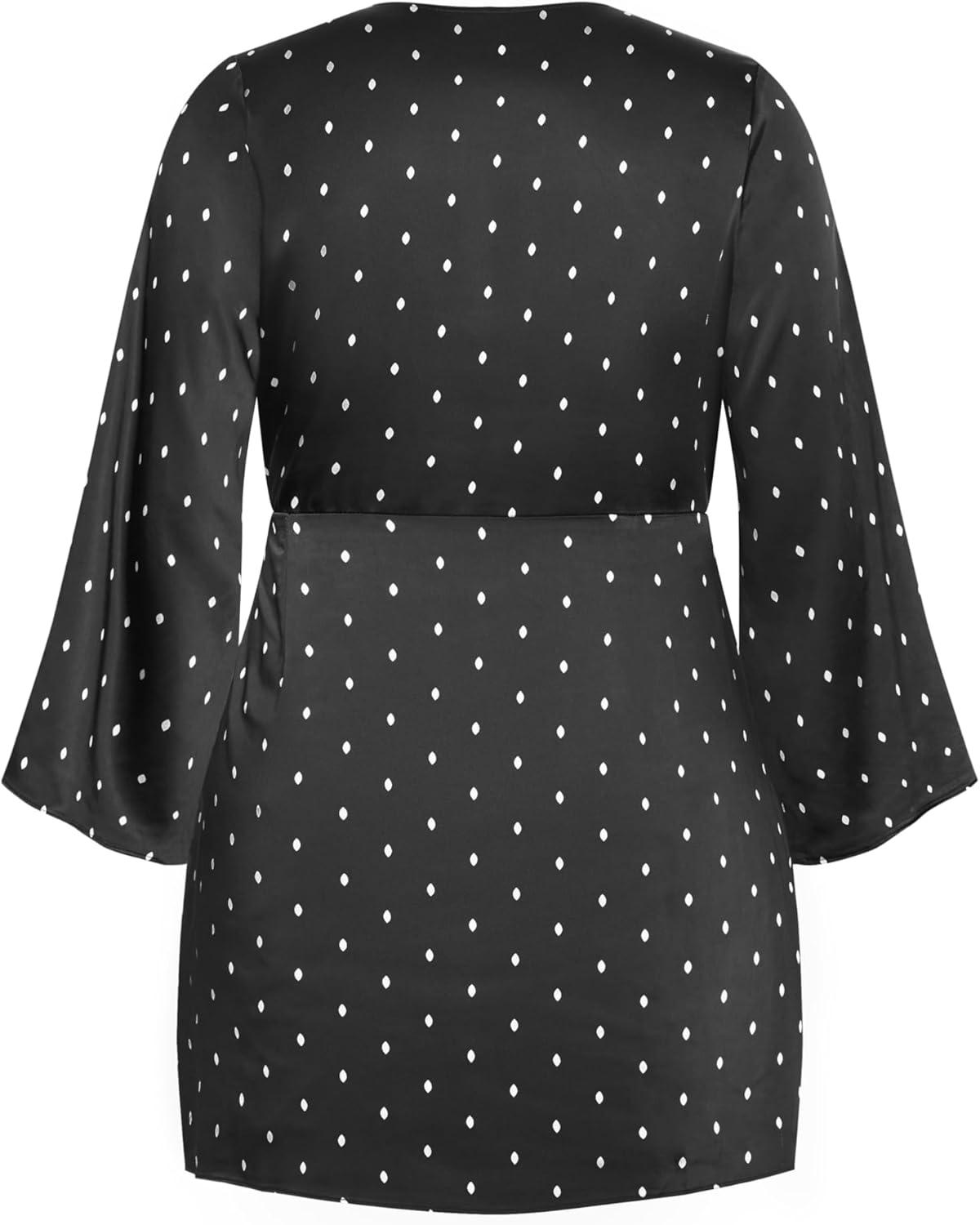 image:imageCity Chic Womens Plus Size Cocktail Dress Nina SpotPrint