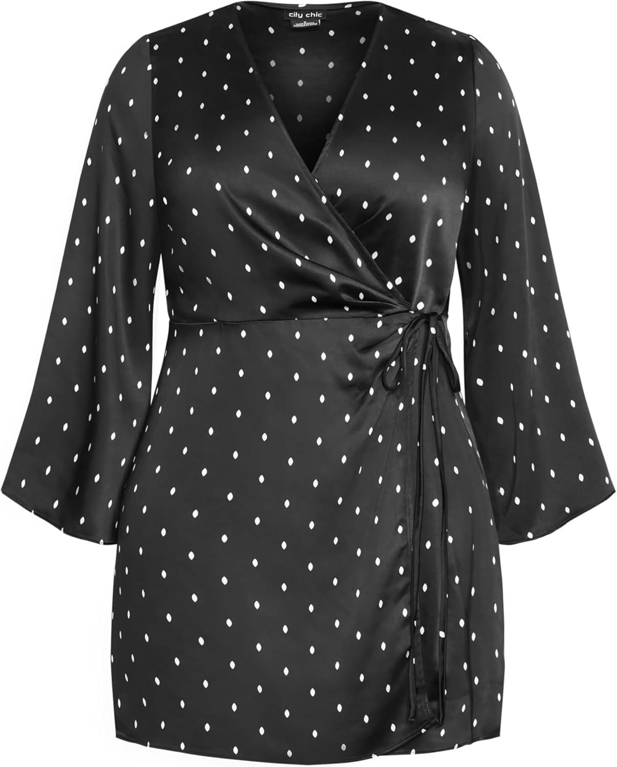 image:imageCity Chic Womens Plus Size Cocktail Dress Nina SpotPrint