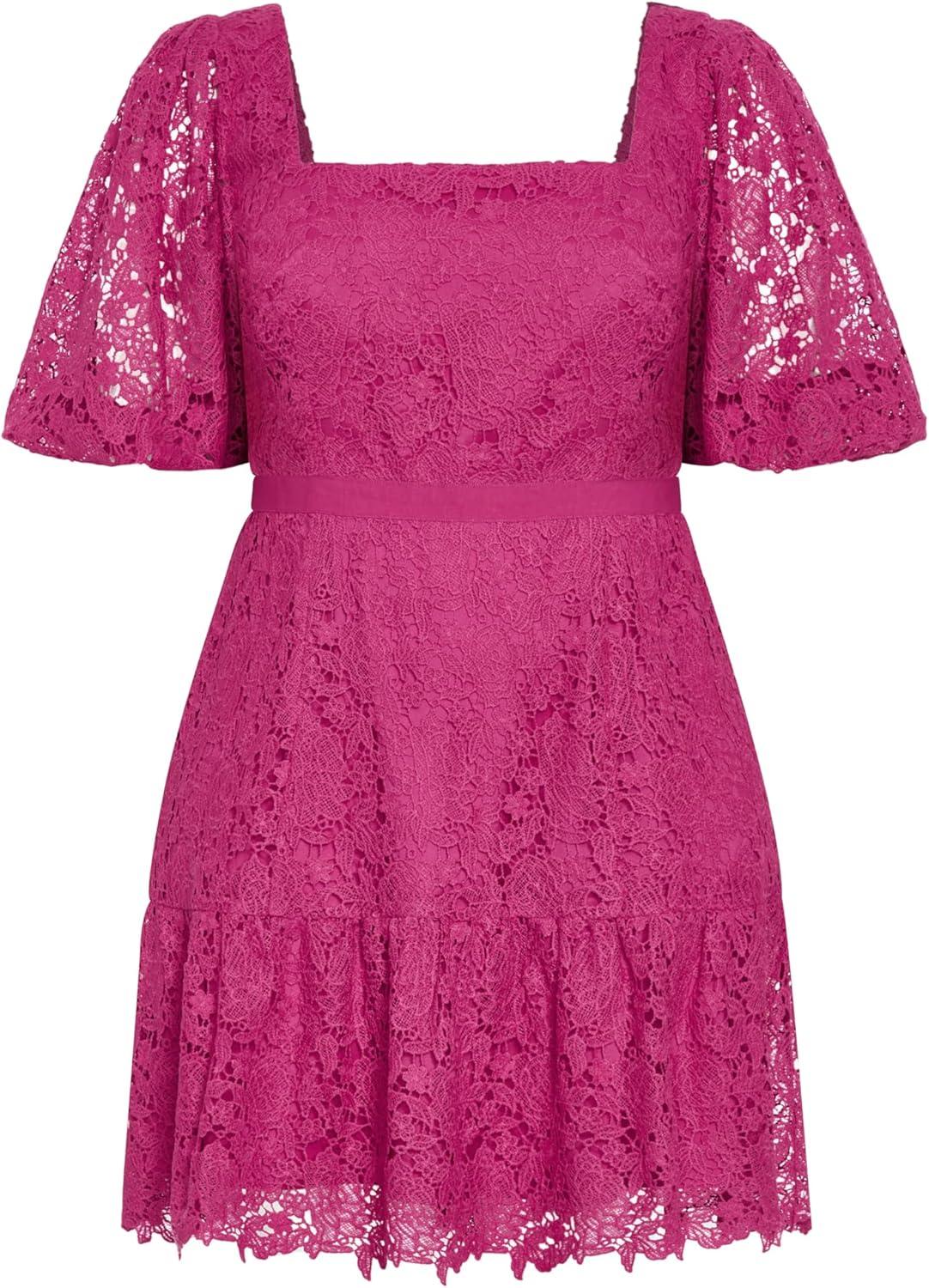 image:imageCity Chic Womens Plus Size Cocktail Dress Rivera LaceLilac