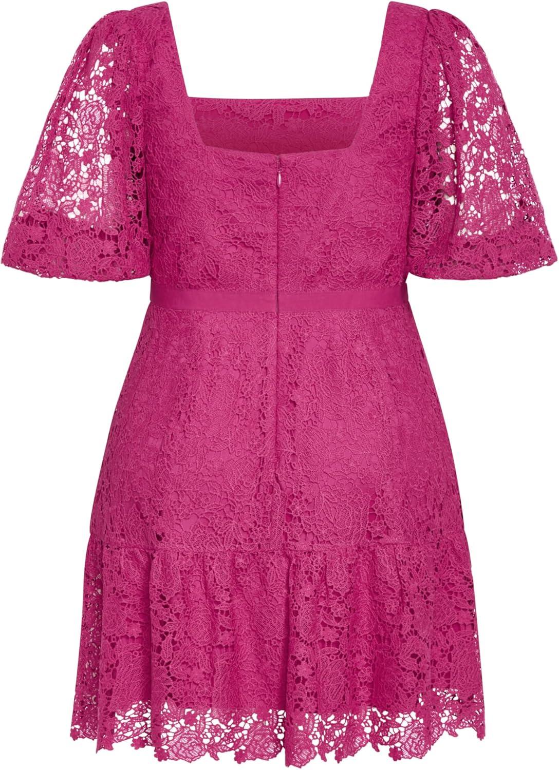 image:imageCity Chic Womens Plus Size Cocktail Dress Rivera LaceLilac
