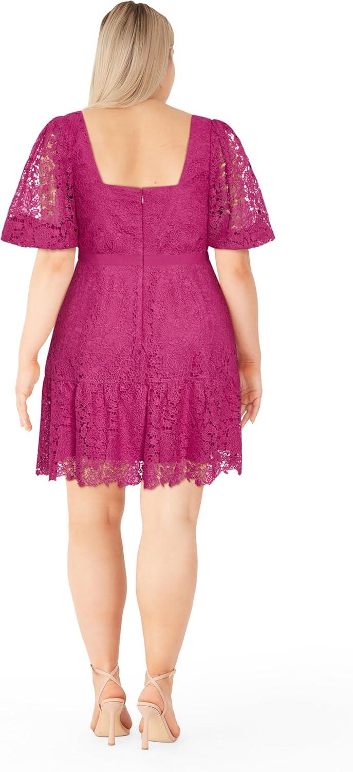 image:imageCity Chic Womens Plus Size Cocktail Dress Rivera LaceLilac