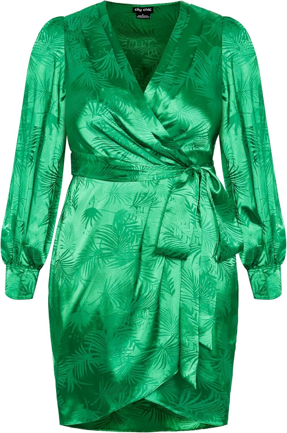 image:imageCity Chic Womens Plus Size Cocktail Dress SaraBright Green
