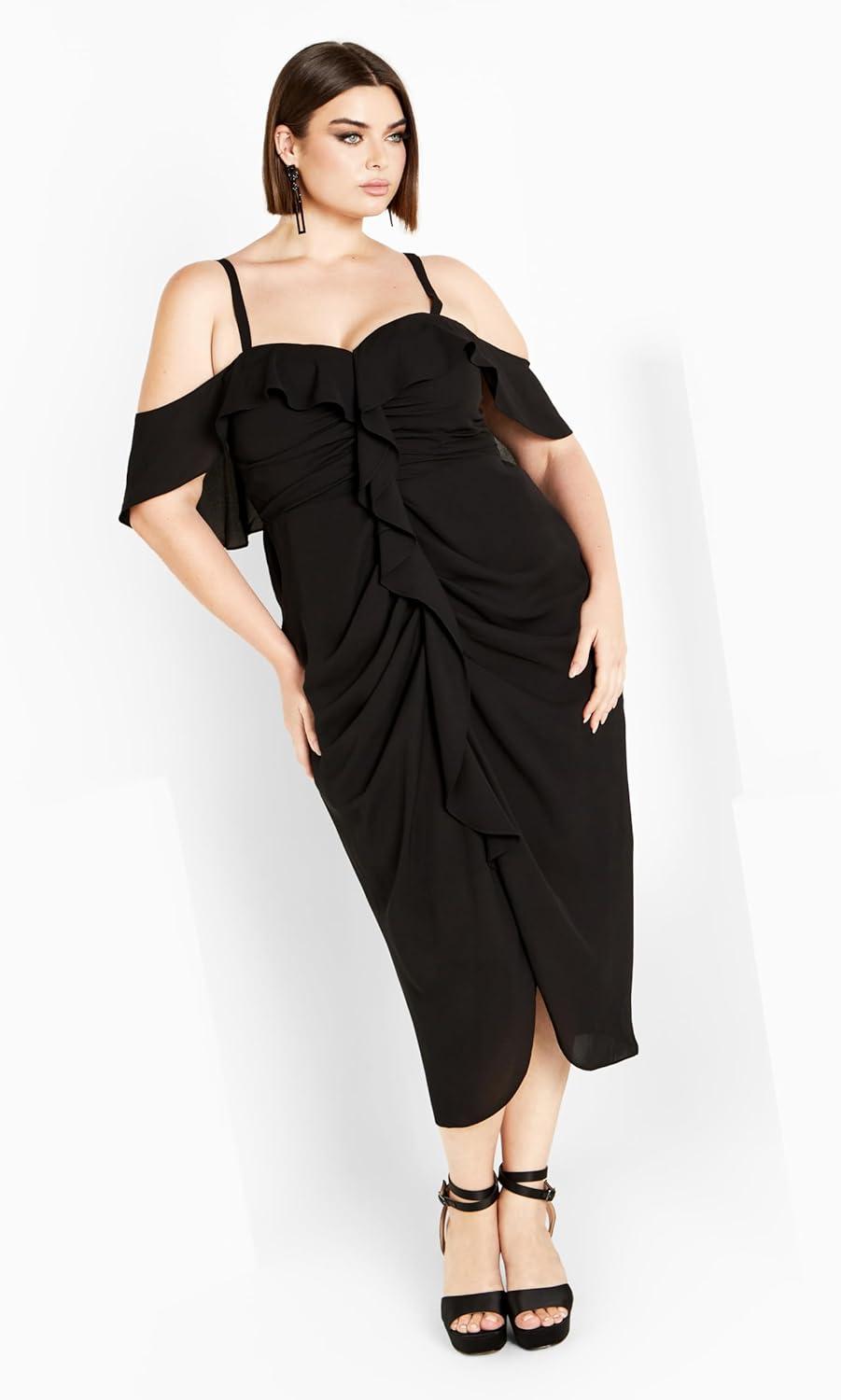 image:imageCity Chic Womens Plus Size Cocktail Dress Va Va VoomBlack