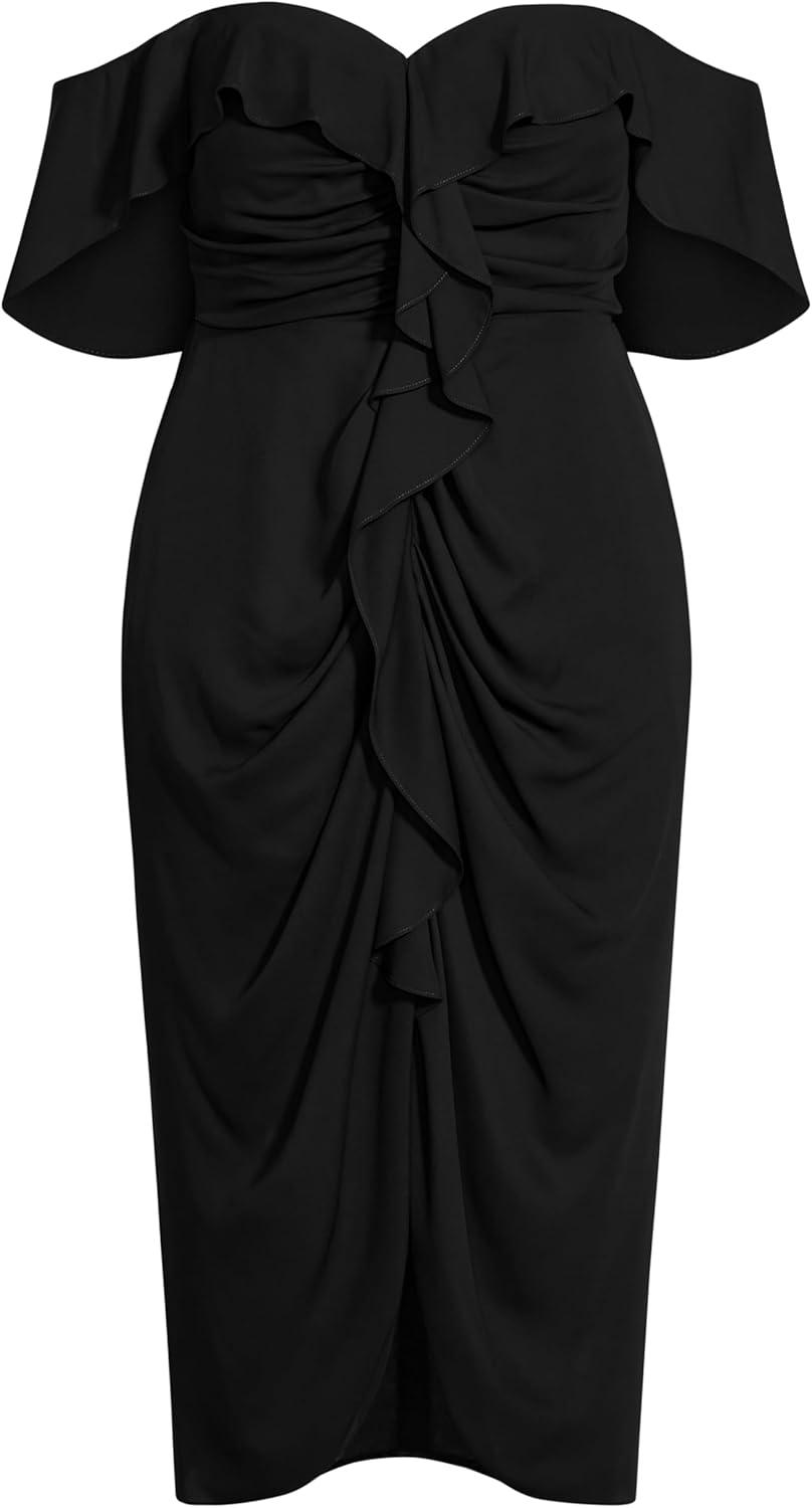 image:imageCity Chic Womens Plus Size Cocktail Dress Va Va VoomBlack