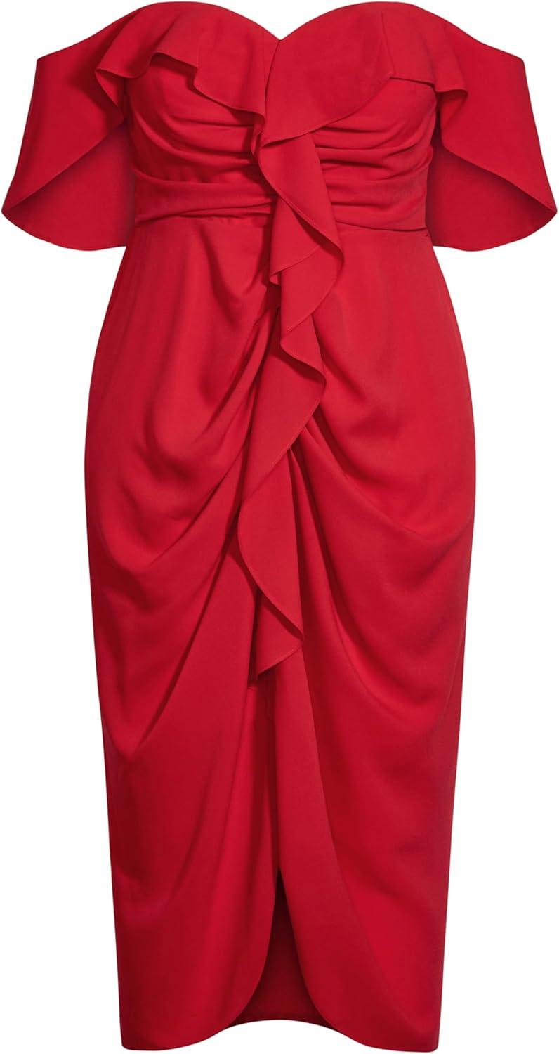 image:imageCity Chic Womens Plus Size Cocktail Dress Va Va VoomScarlet