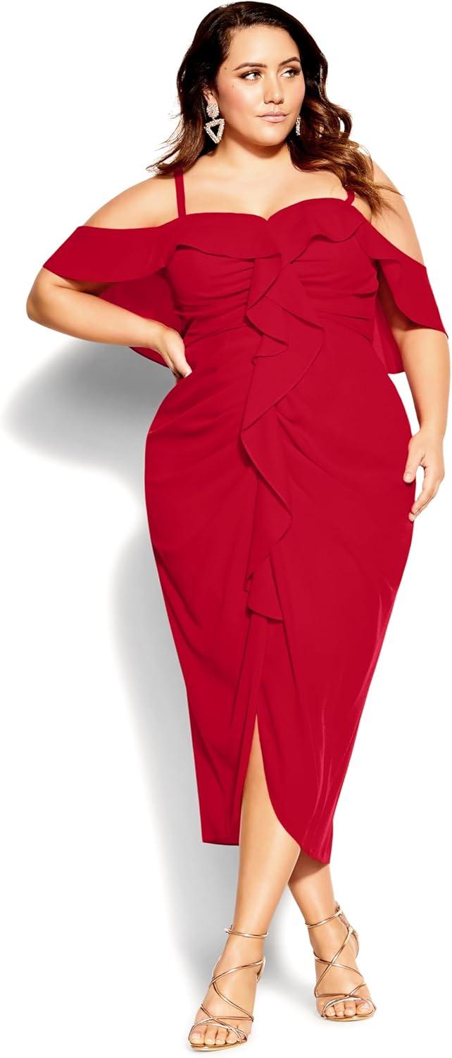 image:imageCity Chic Womens Plus Size Cocktail Dress Va Va VoomScarlet