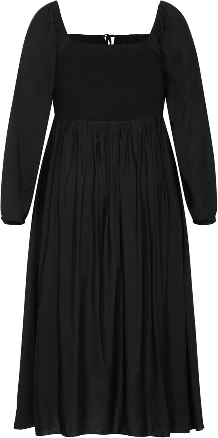 image:imageCity Chic Womens Plus Size Dress Abbigail Long SleeveBlack