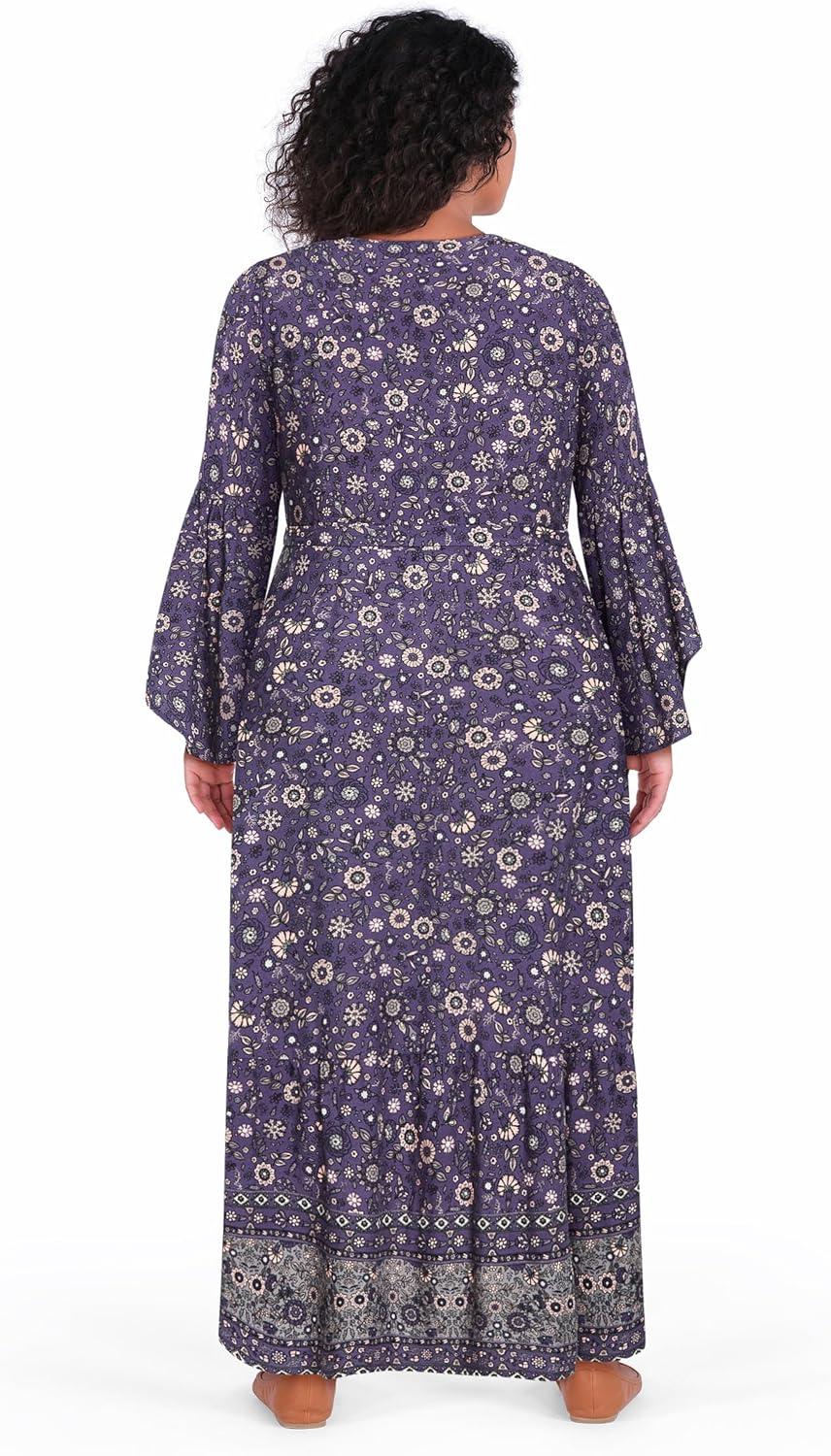 image:imageCity Chic Womens Plus Size Dress Adhara MaxiBlue Floral